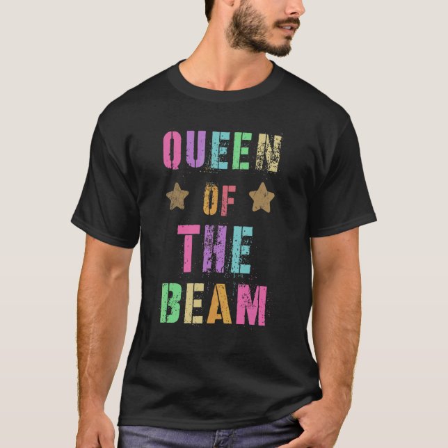 Camiseta Rainha Da Equipe De Ginástica De Beam Esquadrão 1 (Frente)