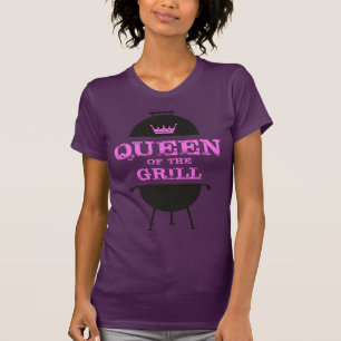 Camiseta Rainha Da Grelha, Coroa Rosa Rosa