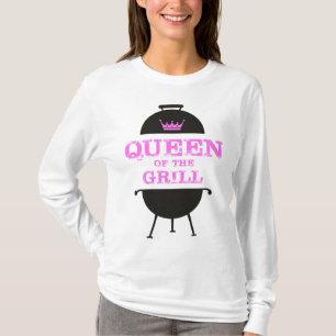 Camiseta Rainha Da Grelha, Coroa Rosa Rosa