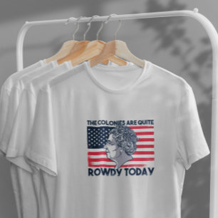 Camiseta Rainha Da Inglaterra Na Bandeira Americana