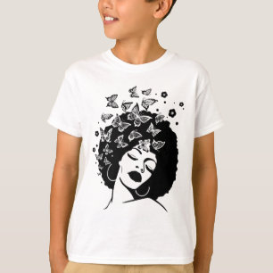 Camiseta Rainha da Melanina Afro-Americana Forte Preta Natu