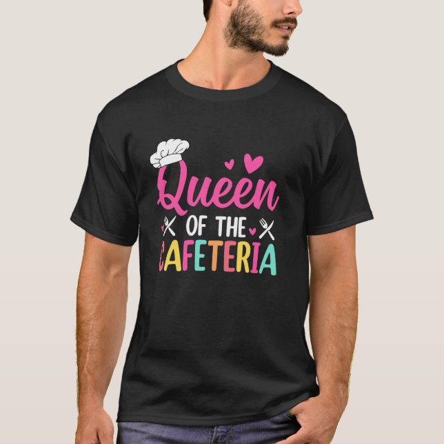 Camiseta Rainha Da Merendeira Da Cafeteria Da Escola (Frente)