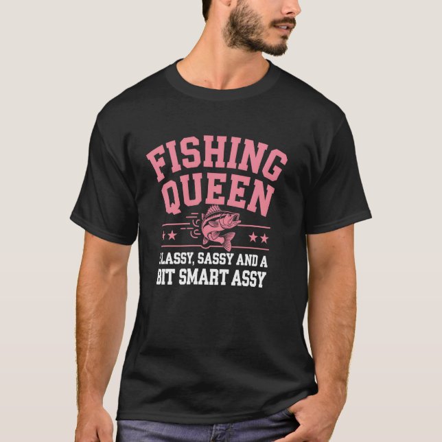 Camiseta Rainha da Pesca Classe Sassy Inteligente Assy Dive (Frente)