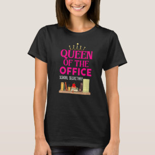 Camiseta Rainha Da Secretária Da Escola Para As Mulheres