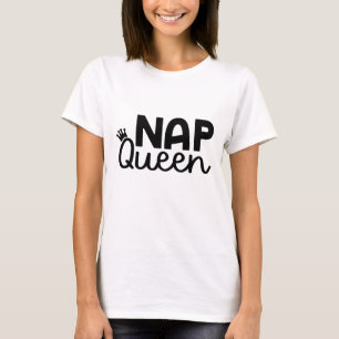Camiseta Rainha da Soneca Coroa Engraçado