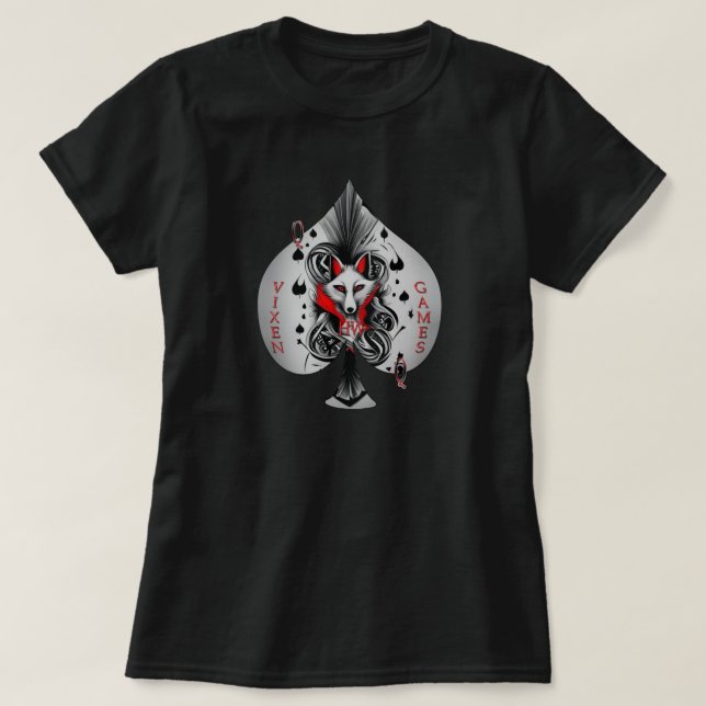 Camiseta Rainha das Espadas design dos Jogos da Vixen (Frente do Design)
