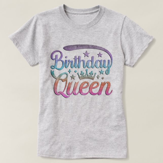 Camiseta Rainha de aniversário (Frente do Design)