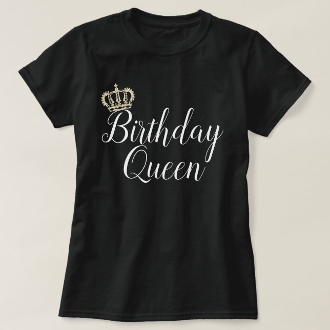 Camiseta Rainha de aniversário (Frente do Design)
