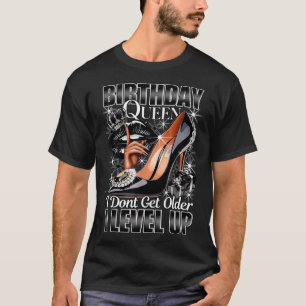 Camiseta Rainha de Aniversário Eu Não Fico Mais Velha Eu Su