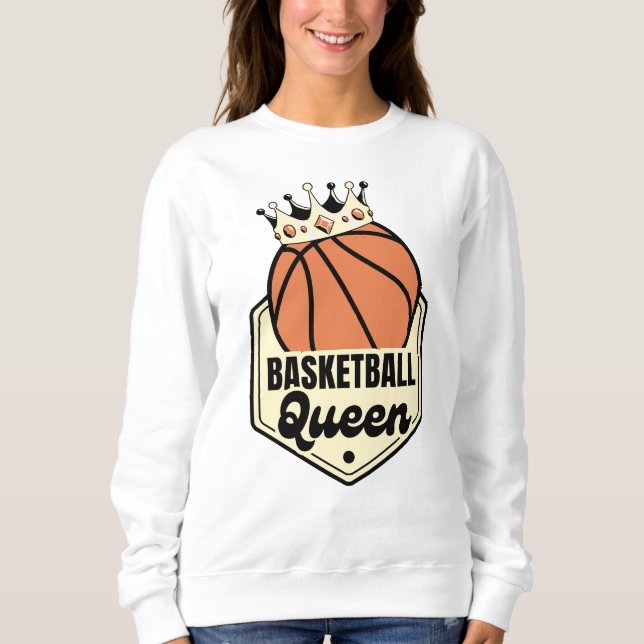 Camiseta Rainha de Basquete - Coroa de Esportes (Frente)