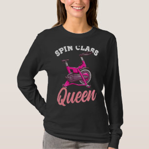 Camiseta Rainha de classe de rotação Mulheres com ciclismo