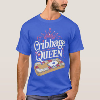 Camiseta Rainha de Cribbage Skunked Peg Jogo de Cartas Jogo