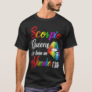 Camiseta Rainha de Escorpião Mulher do Zodíaco Nascida em 1