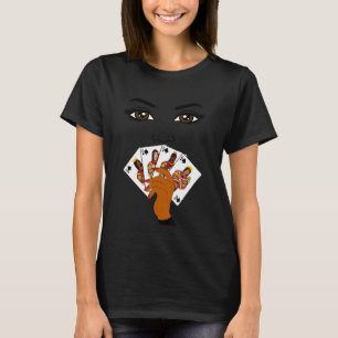 Camiseta Rainha De Espadas Jogando Cartões Quatro Tendência