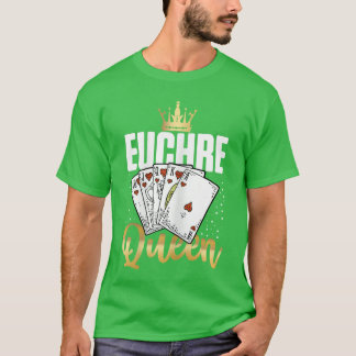 Camiseta Rainha de Euchre Família de jogos de Euchre
