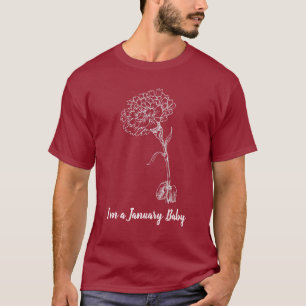 Camiseta Rainha de Janeiro - Flor de Nascimento Cravo de An