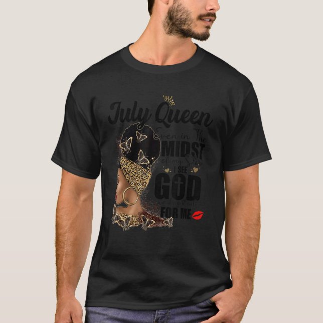 Camiseta Rainha De Julho Mesmo No Meio Da Minha Tempestade  (Frente)