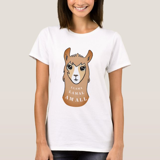 Camiseta Rainha de Lhama Fofa (Frente)