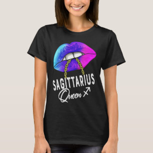 Camiseta Rainha de novembro D, Sagitariana Azul Roxo Gradua