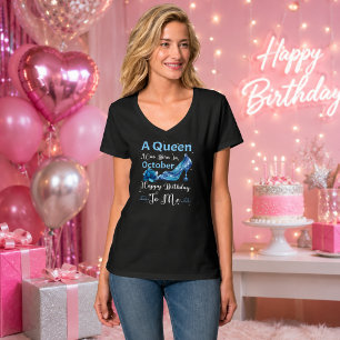 Camiseta Rainha de Outubro – Feliz Aniversário para Mim Dec