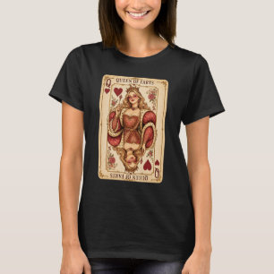 Camiseta Rainha de Peidos Carta de Baralho Dama Corpo Adult