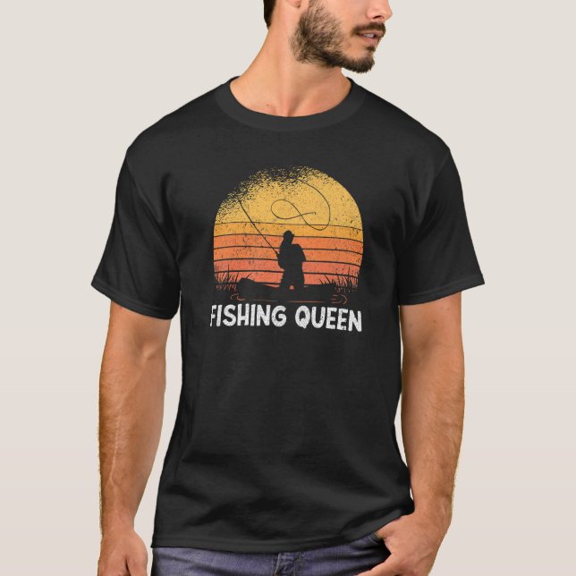 Camiseta Rainha de Pesca Dia de as mães (Frente)