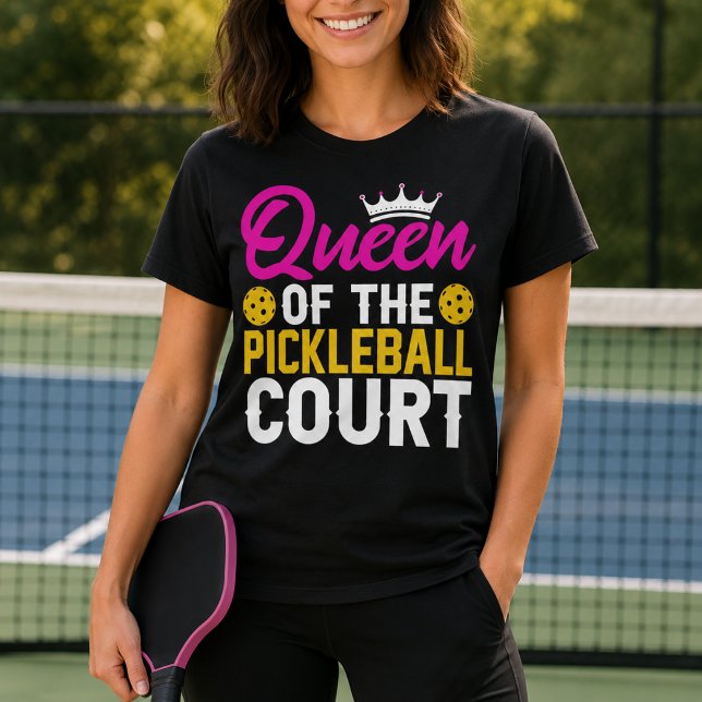 Camiseta Rainha Divertida da Quadra de Pickleball (See the collection for other coordinating and personalized items)