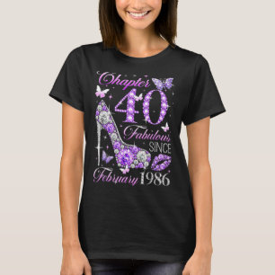 Camiseta Rainha do 40º Aniversário Capítulo 40 Fabulosa Des