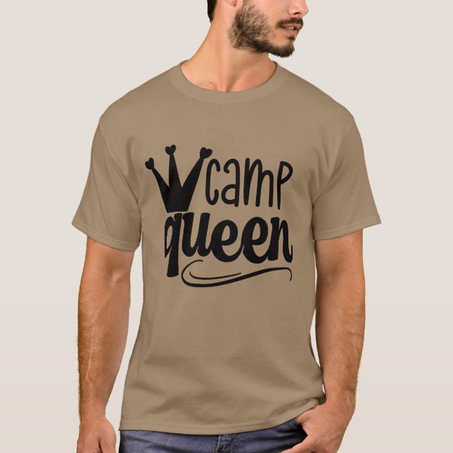 Camiseta rainha do acampamento garota (Frente)