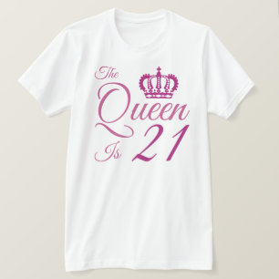 Camiseta Rainha do aniversário de 21 anos