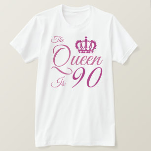 Camiseta rainha do aniversário do 90