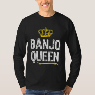Camiseta Rainha do Banjo Mulheres Meninas Jogadora Banjoíst