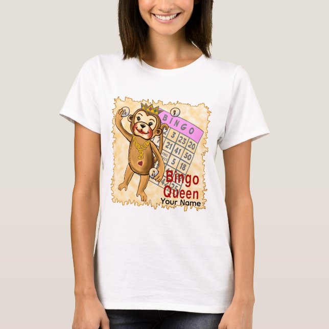 Camiseta Rainha do Bingo de Macaco (Frente)