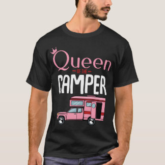Camiseta Rainha Do Camper Divertido Carro De Campismo Féria