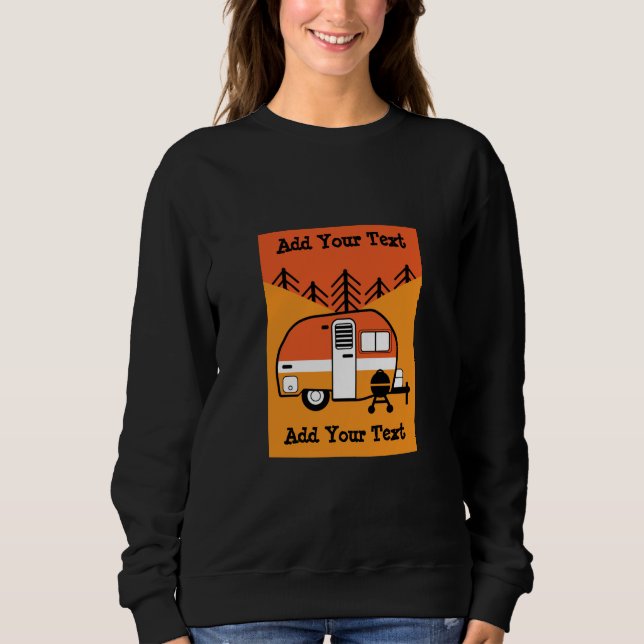 Camiseta Rainha do Camper - Engraçado Acampamento RV (Frente)
