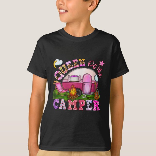 Camiseta Rainha Do Camping De Trailer _1 (Frente)