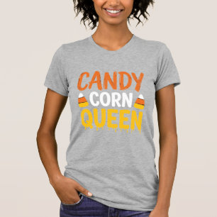 Camiseta Rainha do Candy Corn Gráfico de Halloween_1