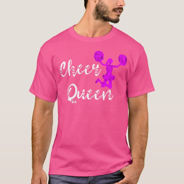 Camiseta Rainha do Cheer Time de Cheerleading Dançando  (Frente)