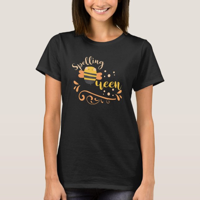 Camiseta Rainha do concurso de ortografia Boa ortógrafa (Frente)