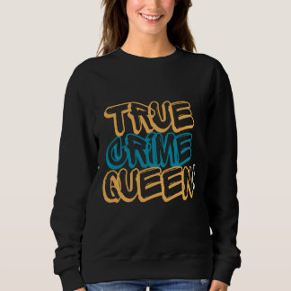 Camiseta Rainha do Crime Verdadeiro Tipografia Neon Retro D