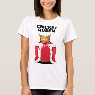Camiseta Rainha do Críquete Jogadoras de Críquete Feminino 