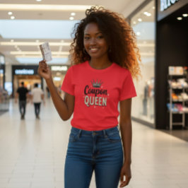 Camiseta Rainha do Cupom - Coroa de Caçadora de Ofertas Rea