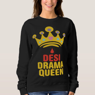 Camiseta Rainha do Drama Desi Bollywood Sarcástica Hindi P