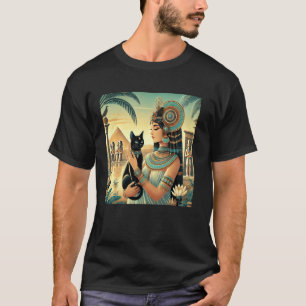 Camiseta Rainha do Egito Segurando o Jardim do Gato Pôster