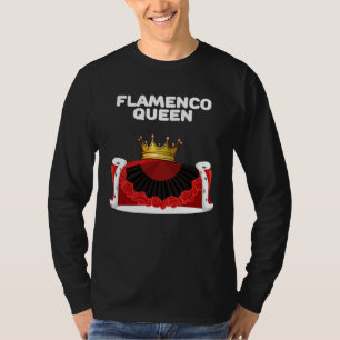 Camiseta Rainha do Flamenco Garotas Flamenco  Mulheres Flam