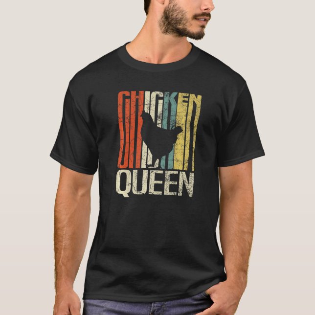 Camiseta Rainha do frango caipira retrô grunge frango (Frente)