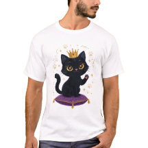 Rainha do Gato Preto Presente Coroa Real Amante de