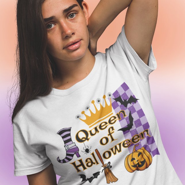 Camiseta Rainha do Halloween (This item is for display purposes only to illustrate the design element. )