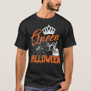 Camiseta Rainha Do Halloween Mulher Aranha Assustadora Spoo