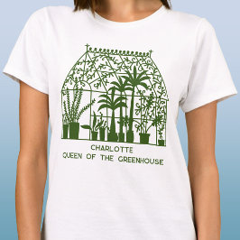 Camiseta Rainha do Jardim Personalizado da Estufa